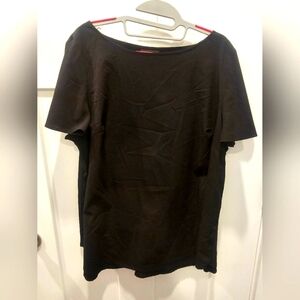 Lane Bryant Black Short Sleeve Blouse Women’s Size 14 Plus Stretch Top